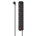 HAMA Přepěťová ochrana XL, 6x Schuko, 1,4m, černá
