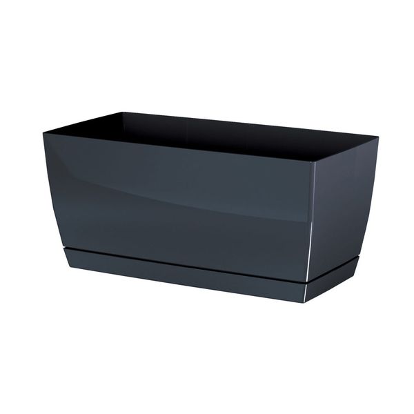 Květináč s miskou COUBI CASE P grafit 24cm