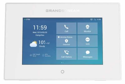 Grandstream GSC3570 SIP interkom a řídicí stanice, 7" bar.dotyk.displ, 4SIP,alarm 4xIN a 1xOUT, WiFi