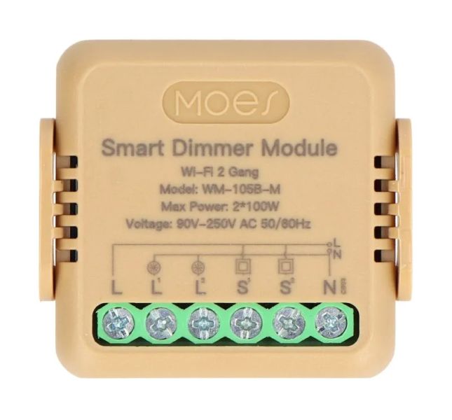 Chytrý ovladač osvětlení MOES Switch Module MS-105B-M WiFi Tuya