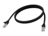 Vision - Sítový kabel - RJ-45 (M) do RJ-45 (M) - 1 m - 6.2 mm - STP - CAT 6a - lisovaný, provedení bez hrbolku - cerná