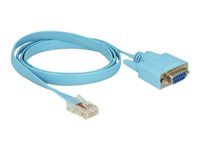 Sériový kabel - DB-9 (F) šroubovací do RJ-45 (M) - 1 m - modrá