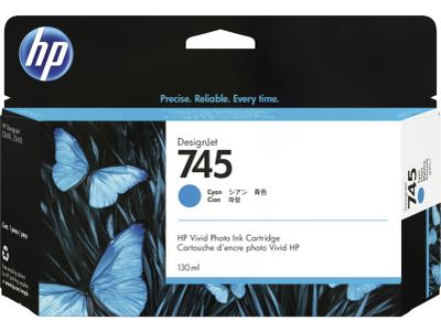 HP 745 inkoustová náplň azurová, F9J97A
