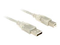 Kabel USB - USB typ B (M) do USB (M) - USB 2.0 - 1 m - průhledná