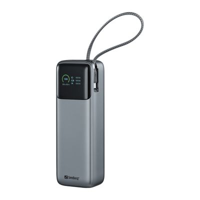 Sandberg All-in1 Powerbank 20000 mAh PD 130W, powerbanka s USB-C kabelem, černá