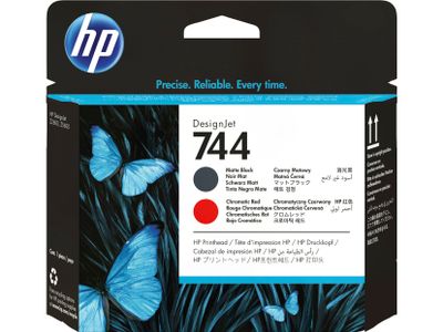 HP 744 Tisková hlava, černá a červená, F9J88A