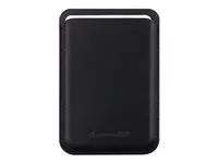 Brašna pro mobilní telefon / kreditní kartu - kompatibilita s MagSafe - kůže full-grain - černá - pro Apple iPhone 12, 13, 14, 15