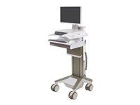 Vozík - Electric Lift - pro LCD displej / PC vybavení - uzamykatelný - zdravotní - bílá, teplá šedá - velikost obrazovky: až 27" - 320 Wh - lithium-železo-fosfátové - kompatibilní s TAA