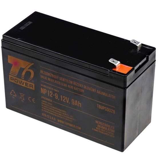 T6 POWER Akumulátor pro UPS, NP12-9,  12V, 9Ah