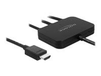 Video adaptér - HDMI, Micro-USB typ B (pouze napájení), Mini DisplayPort, 24 pin USB-C do HDMI s piny (male) - černá - podporuje 4K