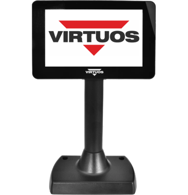 7" LCD barevný zákaznický displej Virtuos SD700F, USB, černý