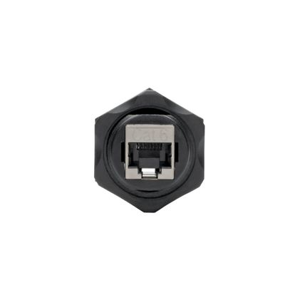 Spojka, připojení Ethernet zařízení v průmyslu, IP68, montáž do panelu, Cat5/Cat6 Samice/Samice