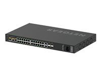 Přepínač - L3 - řízený - 24 x 10/100/1000 (PoE+) + 2 x 10/100/1000 + 4 x 1000Base-X SFP - proudění vzduchu ze strany na stranu - Lze montovat do rozvaděče - PoE+ (300 W)