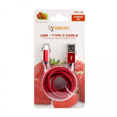 SBOX USB-TYPEC-15R Kabel USB 2.0/TypeC 1,5m černý