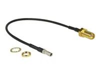 Kabel antény - SMA (Z) do TS-9 (Z) - 20 cm - koaxiál - RG-174 - černá