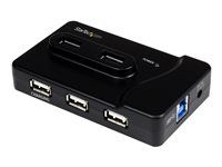 2 x USB 3A, 4 x USB 2A, 1 x Dedicated Charging Port - Multi Port Powered USB Hub with 20W Power Adapter (ST7320USBC) - Rozbočovač - 2 x SuperSpeed USB 3.0 + 4 x USB 2.0 - desktop - pro P/N: MSDREADU3CA, SDMSDRWU3AC, USB312SAT3CB, USB315CB2M, USBLTM1MBK, USBLTM1MWH
