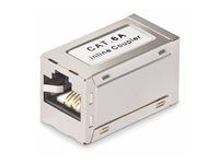 Síťový propojovací kabel - RJ-45 (F) do RJ-45 (F) - odstíněný - CAT 6a - pasivní - stříbrná