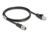 M12 Cable X-coded 8 pin male to RJ45 mal