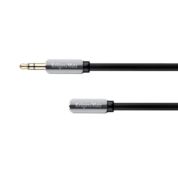 Kabel Jack 3,5 mm konektor/Jack 3,5 mm zdířka 1m KRUGER & MATZ KM0315