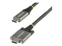 Thunderbolt 3 Compatible - USB kabel - USB-C (M) přímý/zamykací do USB-C (M) rovné - USB 3.2 Gen 2 / DisplayPort 1.4 /Thunderbolt 3 - 1 m - podporuje 4K - šedá, černá