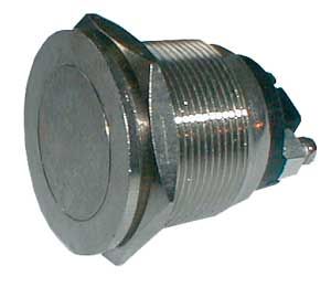 Přepínač tlačítko kulaté OFF-(ON) kov-typ2 (12V)
