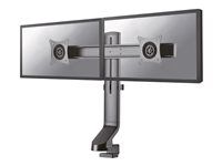 Montážní sada - plný pohyb - pro 2 LCD displeje - černá - velikost obrazovky: 10"-27" - upevnění svorkou, průchodka, upevnitelné na stůl