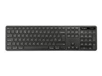 Klávesnice - full size - antibakteriální - bezdrátový - Bluetooth 5.0, 2.4 GHz - AZERTY - francouzská - černá