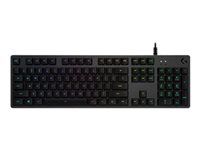 Klávesnice - podsvícení - USB - AZERTY - francouzská - klávesový spínač: GX Blue - uhlík