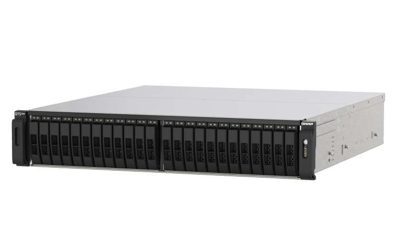 QNAP TS-h2490FU-7302P-128G (EPYC 3,3GHz, ZFS, 128GB ECC RAM, 24x 2,5" U.2, 2x 2,5GbE, 4x 25 GbE)