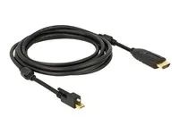 Kabel adaptéru - Mini DisplayPort s piny (male) do HDMI s piny (male) - 3 m - černá - podporuje 4K