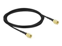 Kabel antény - SMA zástrčka do SMA zástrčka - 2 m - koaxiál - černá