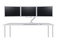 Upevňovací komponent (rukojeť, 3 otočné čepy, trojitý luk se závěsy) - pro 3 LCD displeje - bílá - velikost obrazovky: až 24" - montáž na rameno - pro P/N: 45-475-216