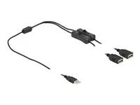 Separátor k napájení - USB (M) do USB (F) - 5 V - 2 A - 1 m - černá