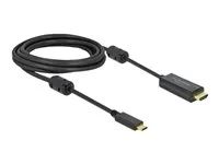 Kabel video/audio - USB-C s piny (male) do HDMI s piny (male) - 3 m - černá - podporuje 4K, aktivní