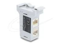 RJ45 Coupler Cat.6A Dual jack to jack fo