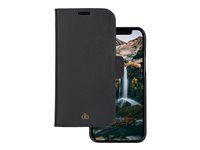 Pouzdro s klopou pro mobilní telefon - detachable magnetic back-cover - kůže Saffiano - noční čerň - pro Apple iPhone 13 mini