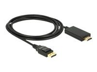 Kabel adaptéru - DisplayPort s piny (male) do HDMI s piny (male) - 2 m - trojnásobně stíněná kroucená dvoulinka - černá - pasivní
