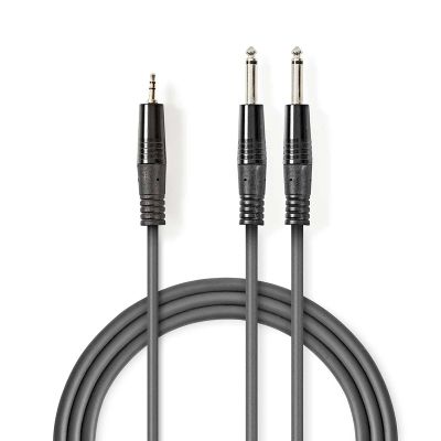 Kabel Jack 3,5mm konektor/2x Jack 6,35mm konektor 5m NEDIS COTH23200GY50
