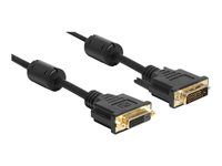 Kabel DVI - DVI-D (F) do DVI-D (M) - 5 m - černá