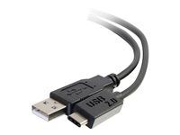 USB C Cable Black - USB kabel - USB (M) do USB-C (M) - USB 2.0 - 1 m - lisovaný - černá