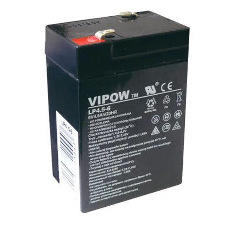 Baterie olověná 6V 4.5Ah VIPOW BAT0200