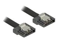 Kabel SATA - Serial ATA 150/300/600 - SATA (M) do SATA (M) - 70 cm - opatřený západkou - černá