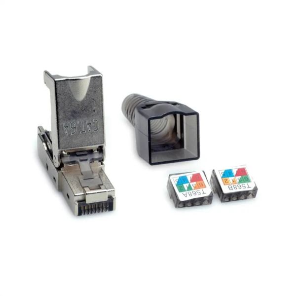 Konektor 8/8 RJ45 cat.6a/7 10Gbit na drát beznast.