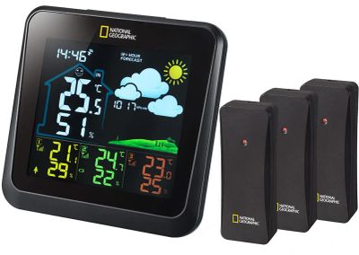 Barevná meteostanice Bresser National Geographic VA se 3 venkovními senzory