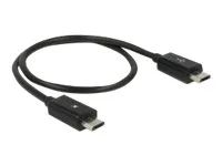 Kabel USB - Micro USB typ B (M) do Micro USB typ B (M) - USB 2.0 OTG - 30 cm - černá