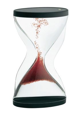Hodiny přesýpací TFA Dostmann 18.6004.05 akrylová čirá, červená, černá mechanické