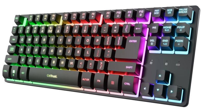 Trust GXT831 Thado TKL/Bezdrátové USB/US/Černá