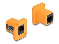 D-Type Module RJ45 jack to jack orange