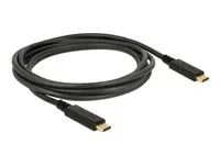 USB kabel - USB-C (M) do USB-C (M) - USB 3.1 Gen 1 - 3 A - 2 m - černá