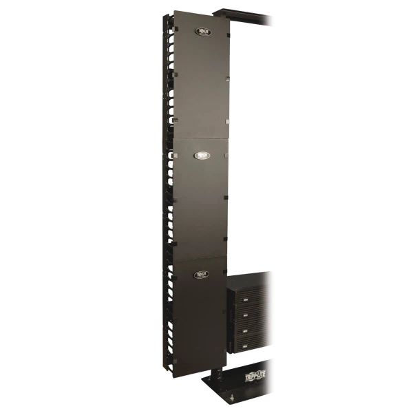 Kabelový manažer vertikální SmartRack 12 (30.48cm), kabelový kanál s výřezy pro kabely a krytem